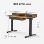 FEZIBO 48'' x 24'' Electric Standing Desk - Image 3