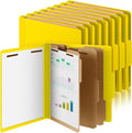 Skyygemm 12 Pcs Classification Folders Letter Size, 3 Divider Pressboard File by Skyygemm