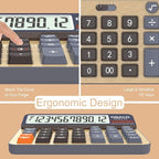Desktop Calculator Extra Large 5-Inch LCD Display 12-Digit Big Number - Image 6