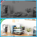 Marbrasse Desk Organizer and Accessories，4-Tier Paper Letter Tray Organizer - Image 2