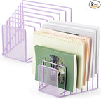 2 Pcs 7 Section Incline File Sorter Metal Wire Mesh File Rack by Chivertion