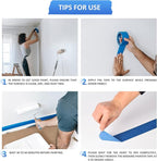 SEBETOW 10 Rolls Painters Tape 2 inch Bulk Painter Tape Blue Wide Roll - Image 7