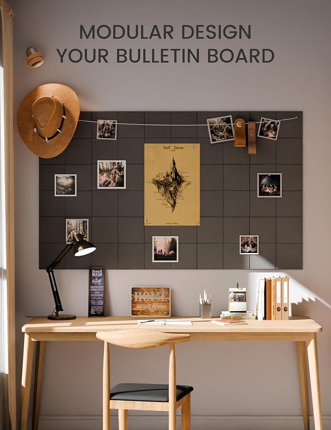 Fluxynara Large Felt Bulletin Board 36" x 24"Cork Board Alternative-6 Pack - Image 5