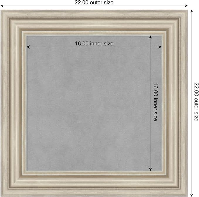 Amanti Art Silver Framed Magnetic Board 22x22 Small Vision Board - Image 2
