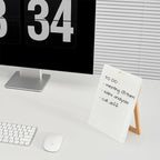 Desktop Glass Whiteboard with Reversible Wood Stand, Small White Board - Image 6