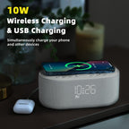 odokee sound machine alarm clock with wireless charging, close-up detail