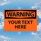 Custom OSHA Style Warning Sign 24" x 36" Aluminum Sign, Customizable "Your Text - Image 3