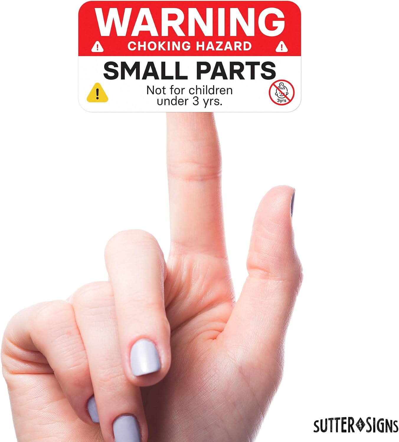 500pcs Small Parts Warning Stickers 1" x 2" | Not for Children Safety Warning Labels for Shipping