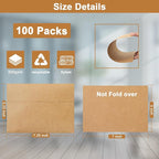 Silunkia 100 Packs Brown Blank Cards and Envelopes 5 x 7 Heavyweight Single - Image 2