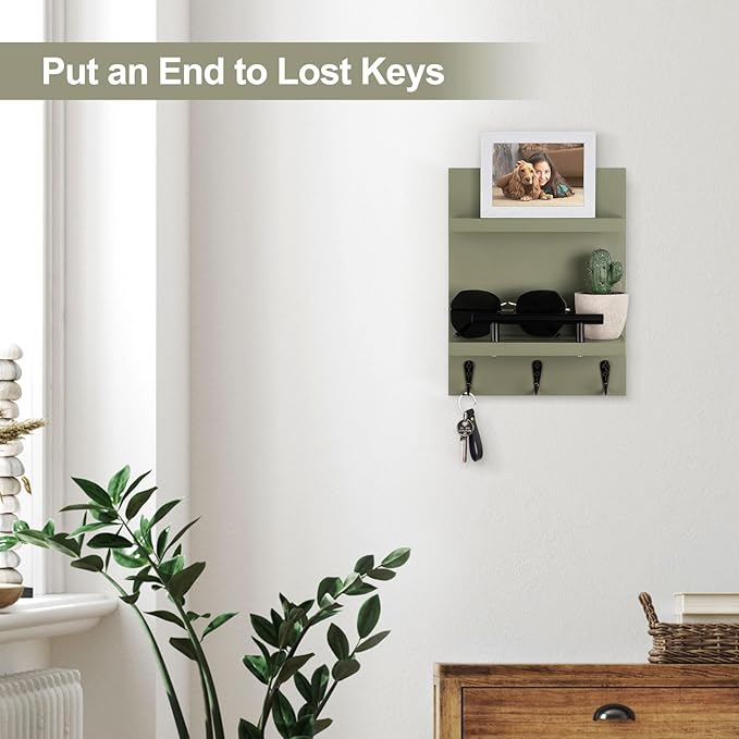 Lucundm Key Holder Wall Mount, Mail Shelf Decor - Image 5