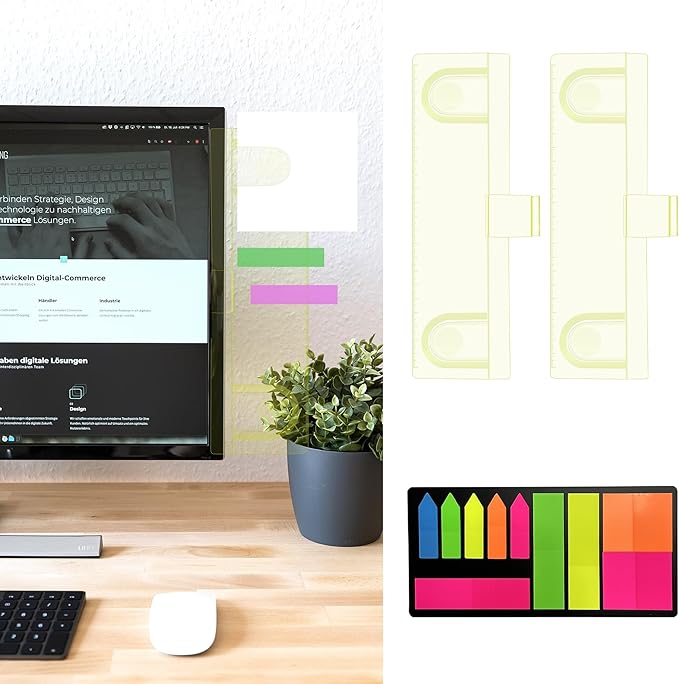 Keenjorika 2PCS Multifunctional Monitor Documents Holder, Desktop Message Board by Keenjorika