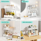 Beleeb Under Sink Organizer, 1 Pack 2 Tier Metal Slide Out Pull Out Cabinet - Image 4