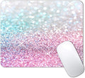 IMAYONDIA Pink Blue Sparkly Mouse Pad Cute, Rectangle Non-Slip Rubber Glitter by IMAYONDIA