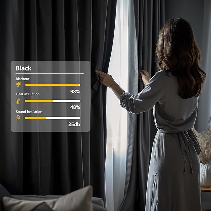 Cbsroro Room Divider Blackout Curtain Track Curtains Wall Dividers Panels Screen - Image 3