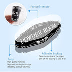 Powder Room Sign Sticker for Business and Home，Self-adhesive Cute Powder Room - Image 4