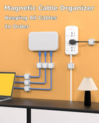 Magnetic Cable Clips, Adjustable Cord Holder Management, Adhesive Wire Keeper - Image 5