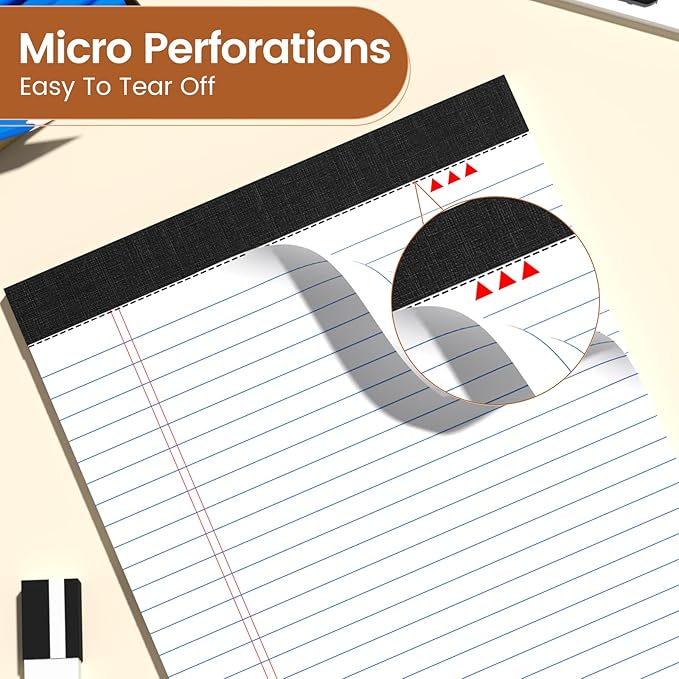 Legal Pads 8.5 X11, Narrow Ruled Notepads, 24 Pack, 50 Sheet/Pad, Tear Off - Image 4