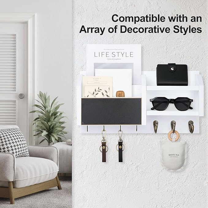 Lwenki Mail and Key Holder – Wall Mount Key Hanger - Image 2