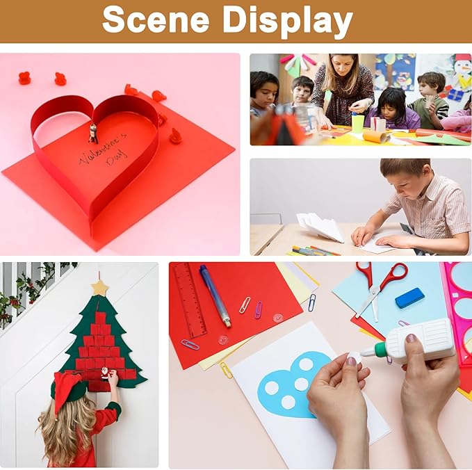 Silunkia 100 Sheets Christmas Red Cardstock 8.5 x 11 Scrapbooking Paper - Image 7