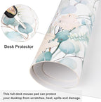 QIYI Large Mouse Pad for Desk, Cute Desk Mat for Desktop, Women Girls Green - Image 5