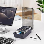 MaxGear Business Card Holder Desk, Large Plastic Business Card Organizer Box - Image 6