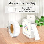 PARLAIM 3/4 Inch Roll Color Coding Labels, 4000 per/4 Rolls Round Adhesive - Image 2