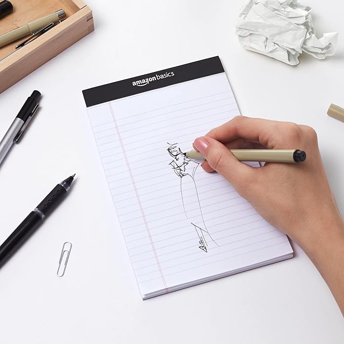 Amazon Basics Narrow Ruled Lined Writing Note Pad, 5 inch x 8 inch - Image 6