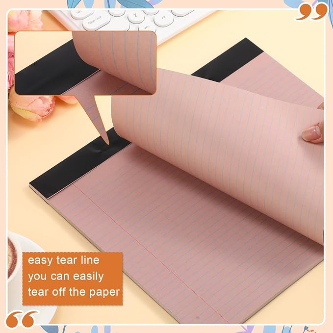 Lincia 12 Pcs 11" x 9.5" Legal Pads College Ruled Notepad Landscape Notebook - Image 3