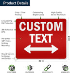 Custom Arrow, Custom Directional Sign, Two way Arrow, 24x30 Inches, 3M EGP - Image 6