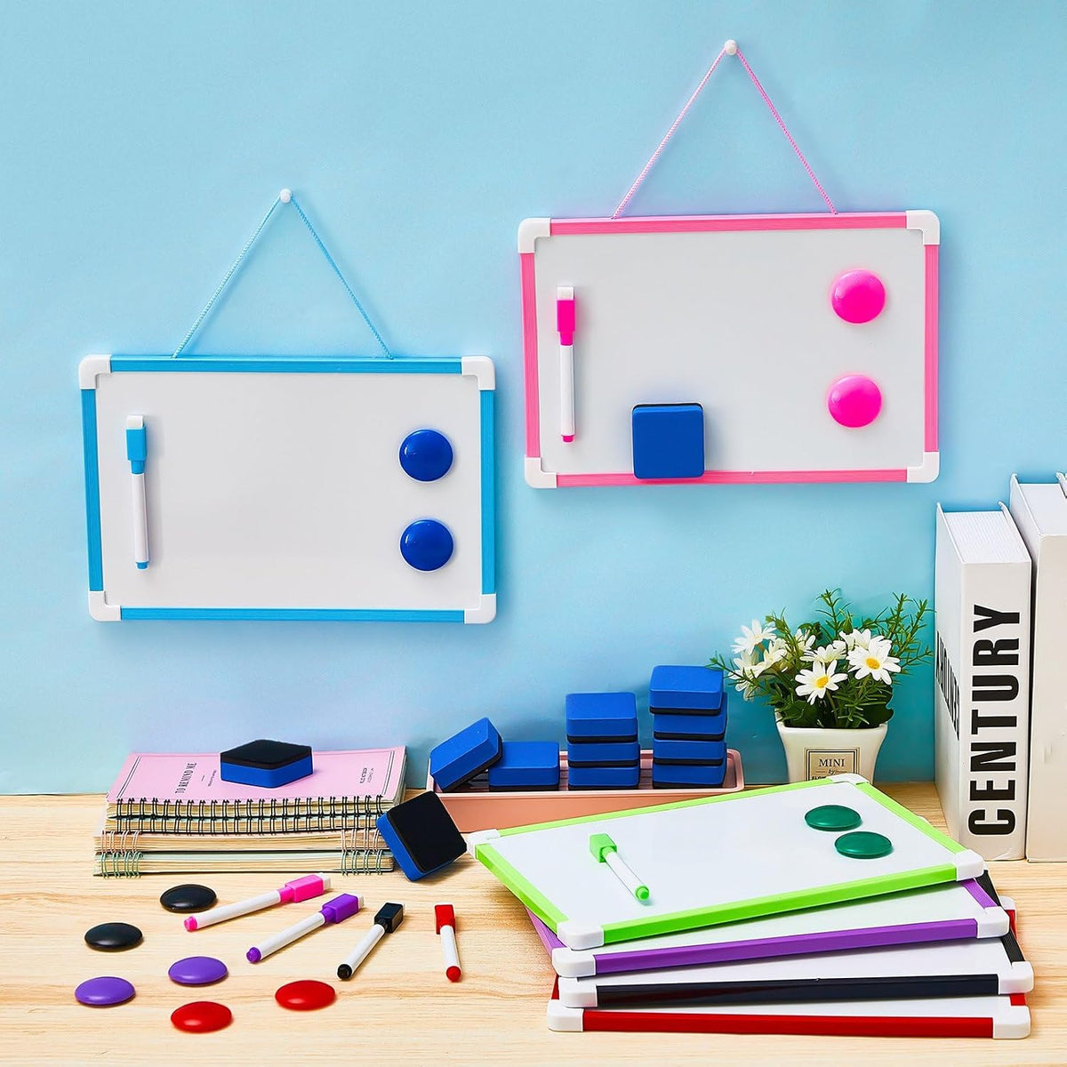 12 Pack 8'' x 12'' Hanging Magnetic Dry Erase Board Small Dry...