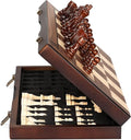 Magnetic Wooden Chess Set for Adults Kids 15'' Chess Board by Hurdaos