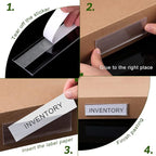 72 Pieces Clear Plastic Adhesive Shelf Tag & Price Label Holders - Image 5