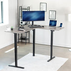 VIVO Electric Corner 63 x 55 inch L-Shaped Standing Desk, Memory Height - Image 2