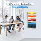 EASEPRES Desk File Organizer Mesh 9-Tier, Hanging Wall Mount Document - Image 3