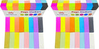 4A 2 Packs Sticky Note Tabs Flags 0.6 x 2 Inches, 16 Colors, Small Sticky Notes by 4A