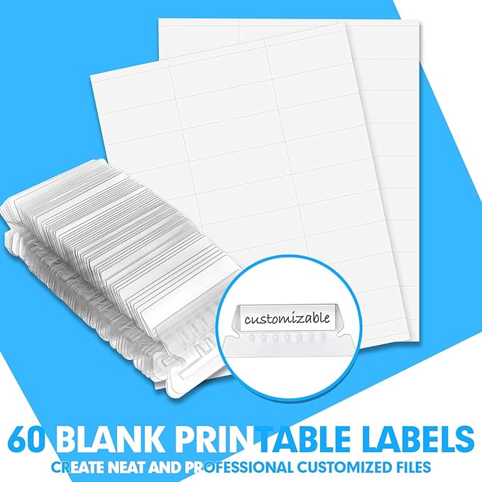 HERKKA Extra Capacity Hanging File Folders, 60 Pack Reinforced Letter Size - Image 6