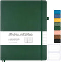 College Ruled Notebook, A4 Hardcover Leather Notebook by MALEDEN