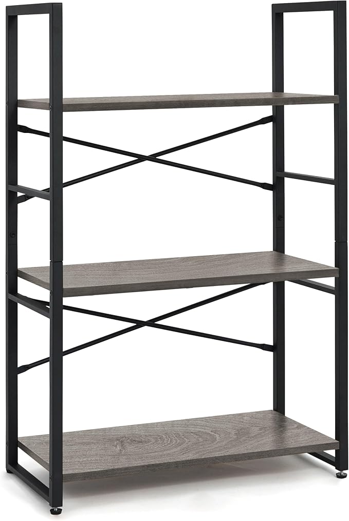 CAPHAUS 3 Tier Small Bookshelf, 24 Inch Width Free Standing Shelf, Bookcase - Image 8