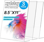 xydstay 3 pack 8.5x11 Acrylic Sign Holder by xydled