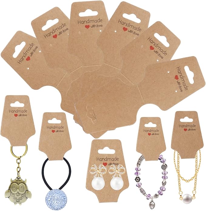 200PCS Bracelet Display Cards Sturdy Necklace Holder Cards Self Adhesive - Image 4