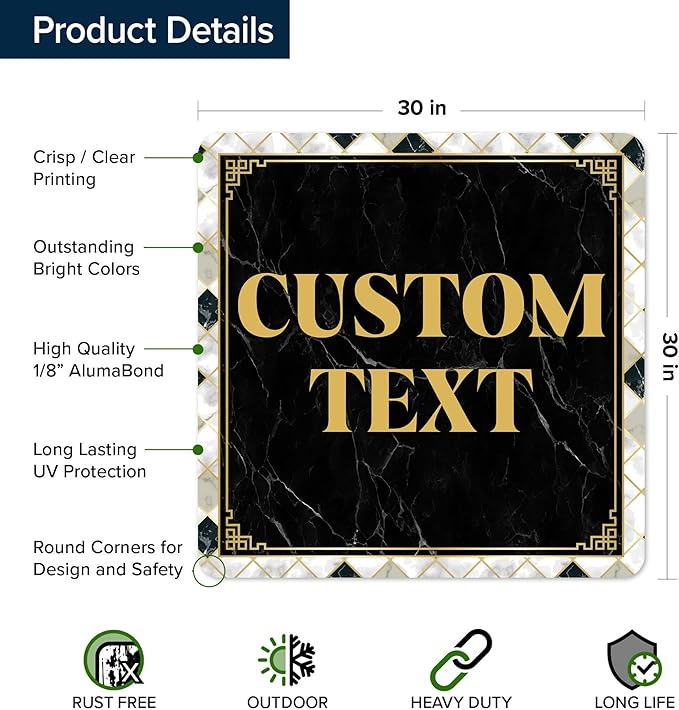Custom Sign, Custom Street Sign, 11 Font Colors, 13 Font Styles, 4 Hole Options - Image 6