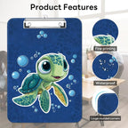 Luminzo Plastic Cute Clipboard Low-Profile Metal Clip, A4 Letter Size 9 x 12.5 - Image 6