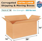 Extra Large Shipping & Moving Boxes 28x14x14 inches - Image 2