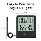 Digital Indoor Outdoor Thermometer Wired, Indoor Outdoor Temperature Monitor - Image 3