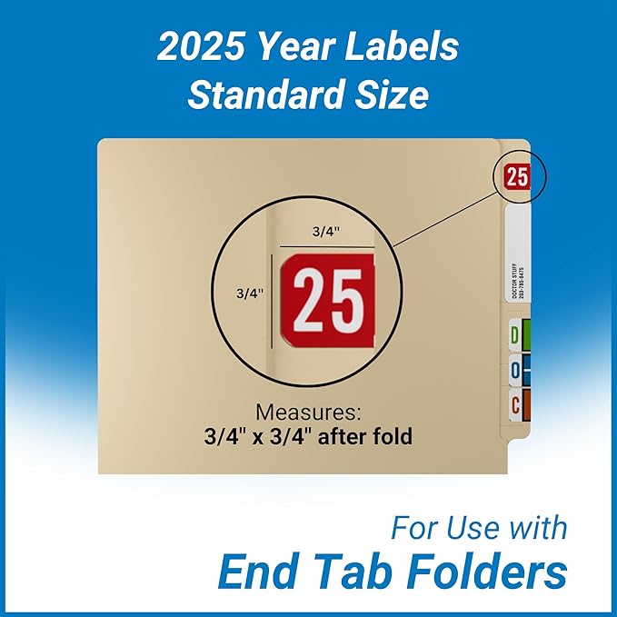 2025 Year Labels, Doctor Stuff 2025 Chart Stickers, S & W/Acme Style, USA Made - Image 5