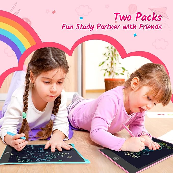 TECJOE 2 Pack LCD Writing Tablet, 10 Inch Colorful Doodle Board Drawing Tablet - Image 6