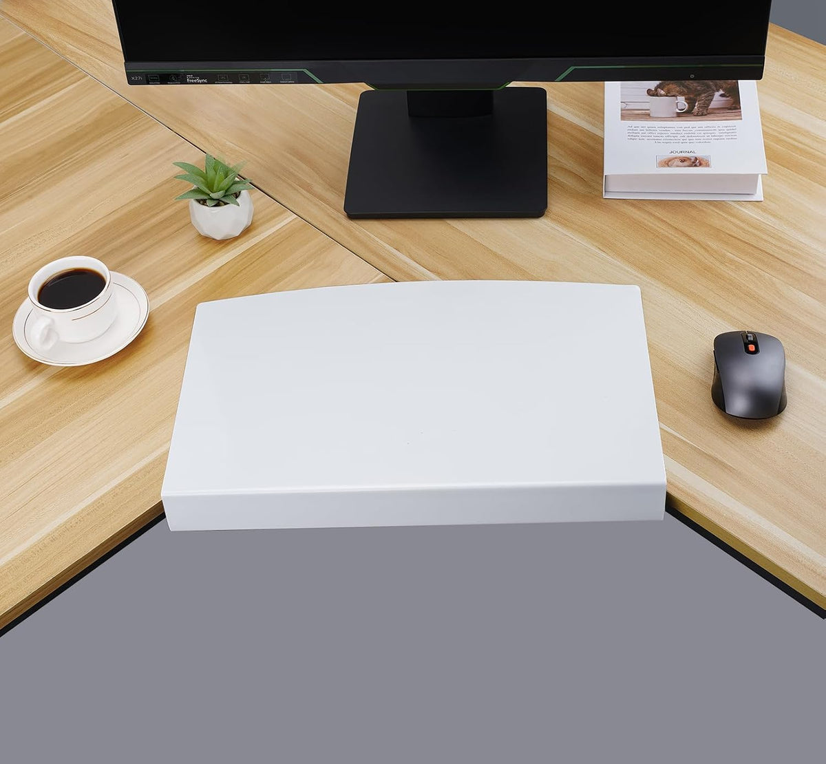 17 inch Corner Desk Connector Platform for Mounting on L-Shaped Desk Extender...