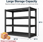tote storage rack, garage shelving heavy-duty storage bin shown in use