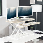 VIVO 36 inch Desk Converter, K Series, Height Adjustable Sit to Stand Riser - Image 2