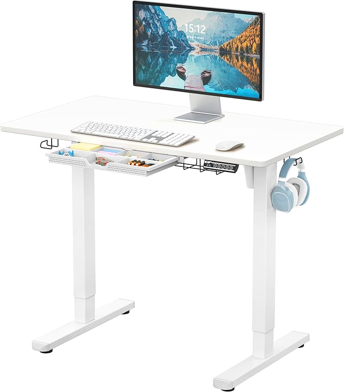 SHW 40-Inch Electric Height Adjustable Standing Desk by SHW